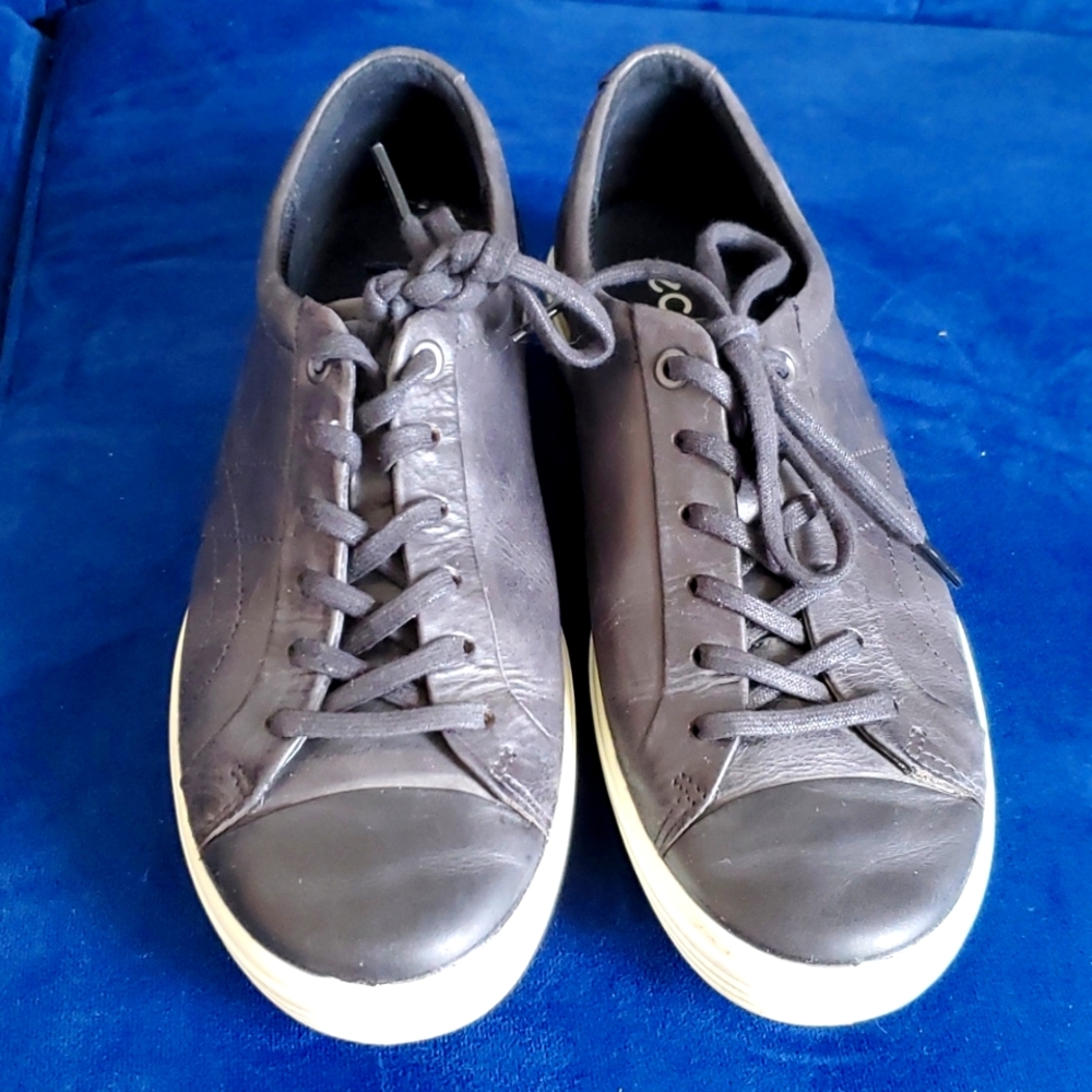 Ecco Black Leather Sneakers Size 10